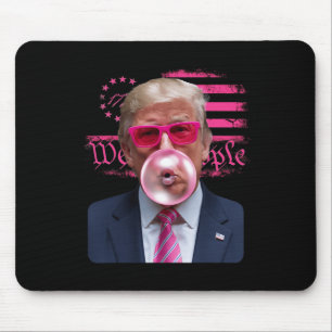 Tapis De Souris Trump Pink Gles Bubble Gum 4 juillet Drapeau Améri