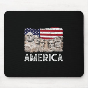 Tapis De Souris Trump Président 45e Rushmore Mont Drapeau Américai