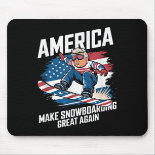 Tapis De Souris Trump Snowboard Usa - Rendre le snowboard grand Ag