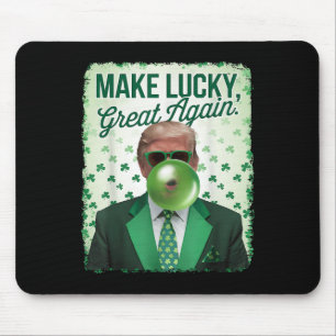 Tapis De Souris Trump soufflant la bulle de gomme Rendre la chance