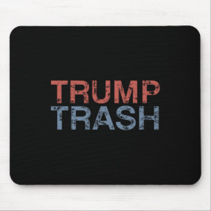 Tapis De Souris Trump Trash 2024 Retro Grunge Garbyge Vintage Pour