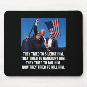 Tapis De Souris Trump vit, Trump combat -combat- combat 2024