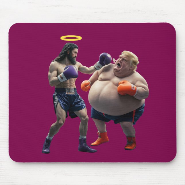 Tapis De Souris Trump vs. Jesus Mousepad (Devant)