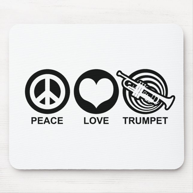 Tapis De Souris Trumpet Peace Love (Devant)