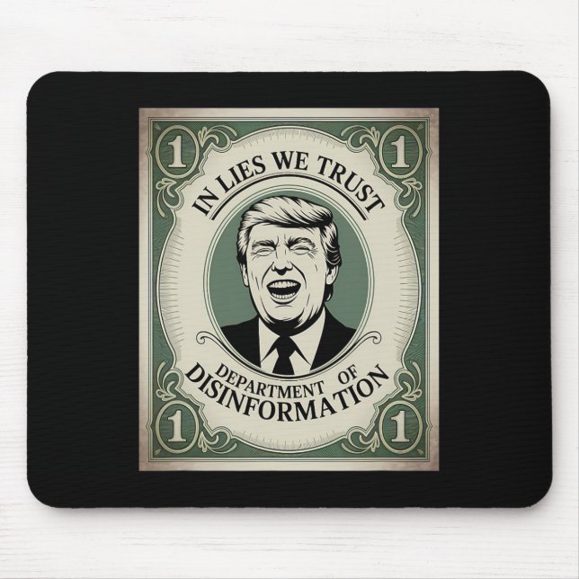 Tapis De Souris “trust Nobody” - Trump Nknote Parody 2  (Devant)