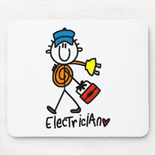 Tapis De Souris Tshirts et Cadeaux d'Électricien de Base