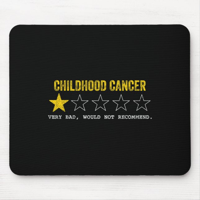 Tapis De Souris Tu Chilhood Cancer Awareness Mois Costume Ribbon (Devant)