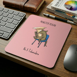 Tapis De Souris Tubacabra Joueur de Tuba Chupacabra Jeu de Mots Œu