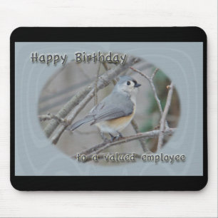 Tapis De Souris Tufted Titsouris valorisé employé Anniversaire