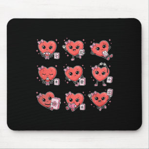 Tapis De Souris Tuile Chinoise de Mahjong en Cœur Mignon de la Sai
