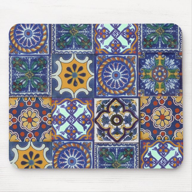 Tapis De Souris Tuiles de Talavera de Mexicain (Devant)