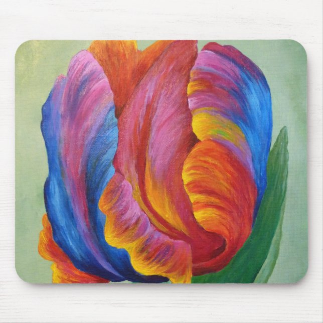 Tapis De Souris Tulipe arc-en-ciel de souris #3 (Devant)