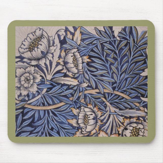 Tapis De Souris Tulipe et saule par William Morris (Devant)