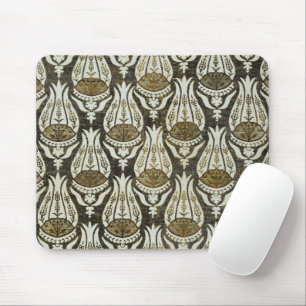 Tapis De Souris Tulipe et Treillis Art Floral Bleu de William Morr