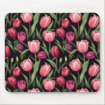 Tapis De Souris Tulipe florale rose et rouge<br><div class="desc">Cette mousepad présente des fleurs de tulipes roses et rouges vibrantes qui se démarquent par rapport à l'arrière - plan contrasté foncé et aux feuilles verdoyants. Ce motif floral audacieux dégage élégance et raffinement et est parfait pour tous ceux qui aiment les designs dynamiques et raffinés. L'arrière - plan noir...</div>