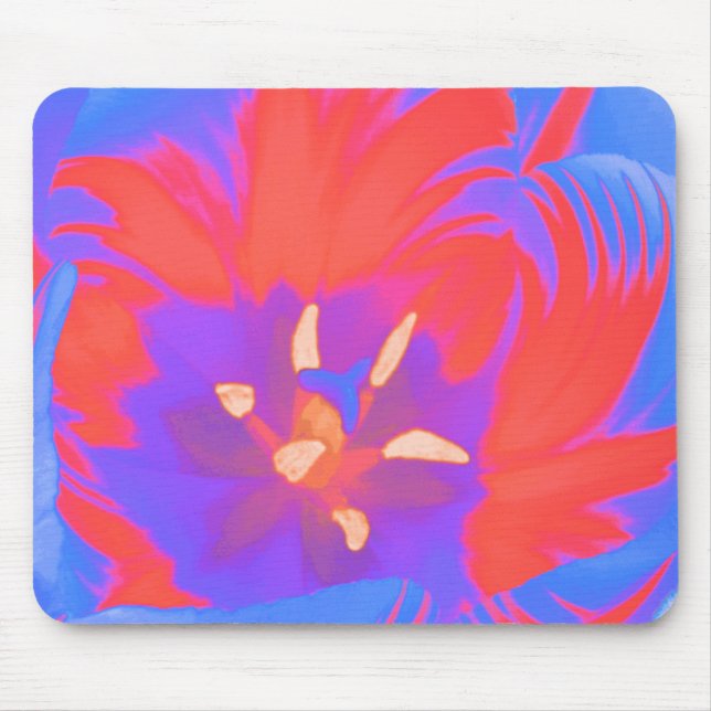 Tapis De Souris Tulipe fluorescente Mousepad (Devant)