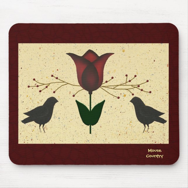 Tapis De Souris Tulipe primitive Mousepad (Devant)
