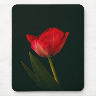 Tapis De Souris Tulipe rouge unique