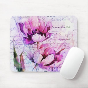 Tapis De Souris Tulipes aquarelles