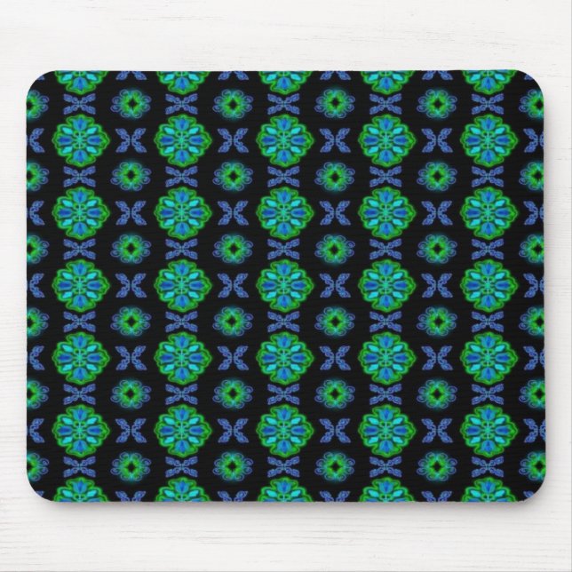 Tapis De Souris Tulipes Artdeco dans le style rétro (Devant)