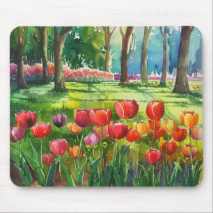 Tapis De Souris Tulipes dans le parc