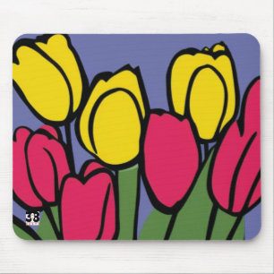 Tapis De Souris Tulipes de printemps