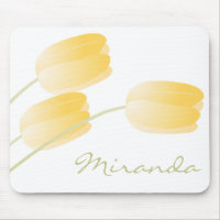 Tulipes Jaunes Ressort Floral avec Monogramme pers