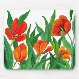 Tapis De Souris Tulipes rouges