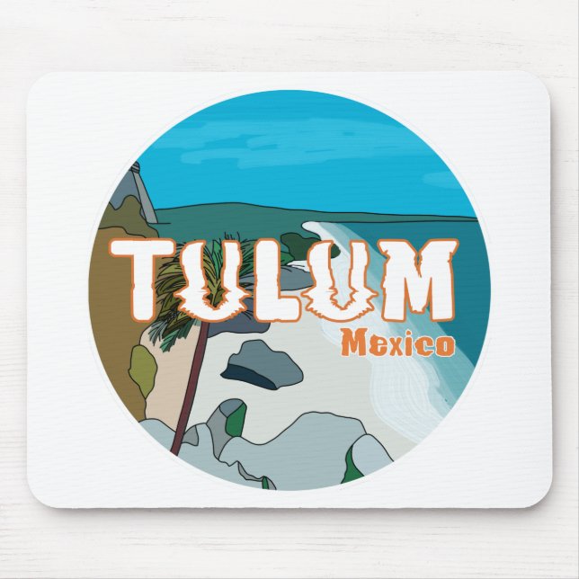Tapis De Souris Tulum Mexique Grande idée cadeau (Devant)