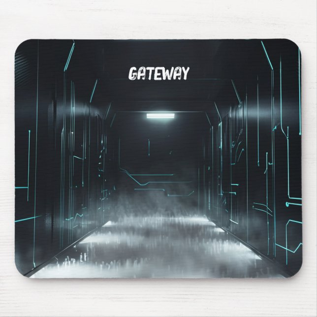 Tapis De Souris Tunnel Cyber Futuriste Mousepad (Devant)