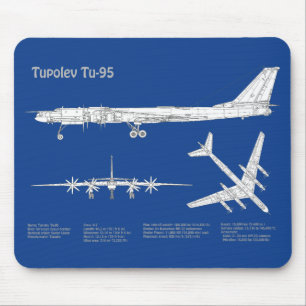 Tapis De Souris Tupolev Tu-95 - Plan directeur de l'avion ABD