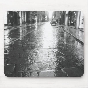 Tapis De Souris Turin Italie, Rue humide Soir