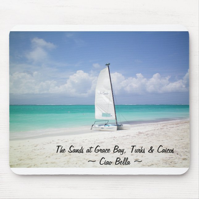 Tapis De Souris Turks & Caicos Mousepad Le sable à Grace Bay (Devant)