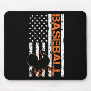 Tapis De Souris Turquie Baseball Drapeau Américain Thanksgiving Da