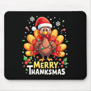 Tapis De Souris Turquie Père Noël Joyeux Joyeux Thanksmas Thanksgi