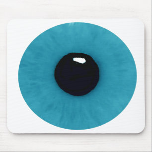 Tapis de souris turquoise de globe oculaire