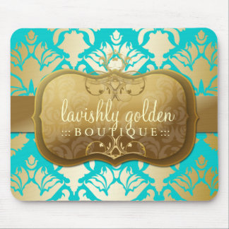 Tapis De Souris Turquoise d'or somptueuse de miroitement de la