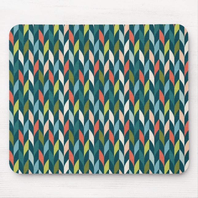 Tapis De Souris Turquoise et Motif corallien moderne du milieu du  (Devant)