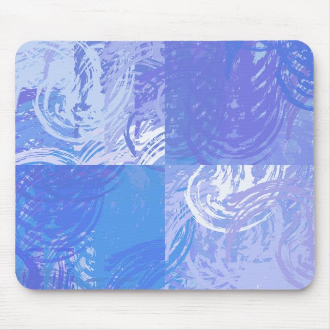Tapis De Souris Turquoise et violet Abstrait (Devant)