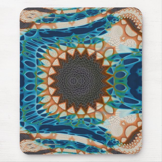 Tapis De Souris Turquoise Gold Sun Southwestern Art (Devant)