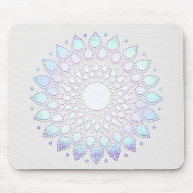 Tapis De Souris Turquoise Lotus Flower Mandala (Devant)