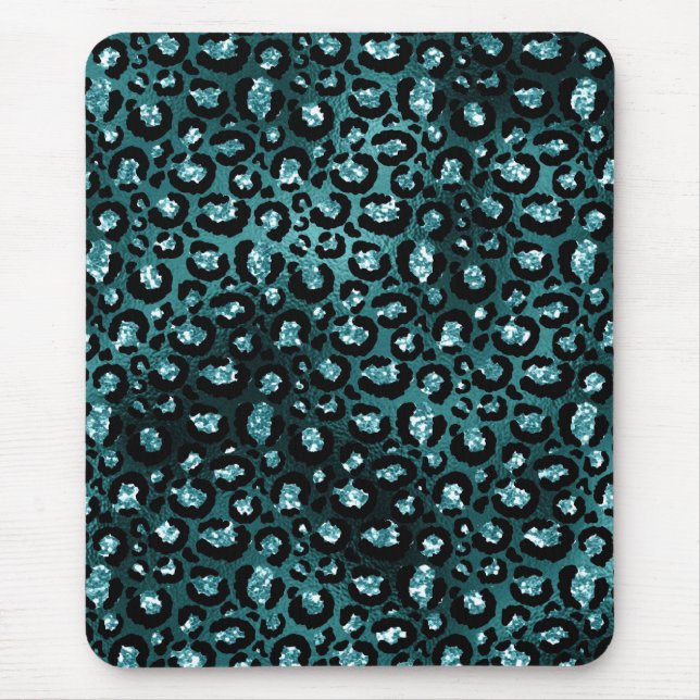 Tapis De Souris Turquoise Ombre et Parties scintillant de verre no (Devant)