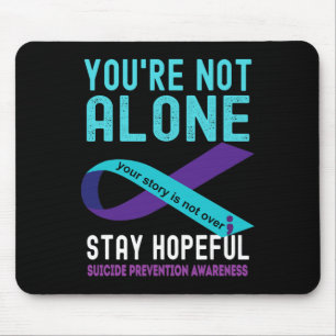 Tapis De Souris Turquoise Purple Ribbon Support Prévention du suic