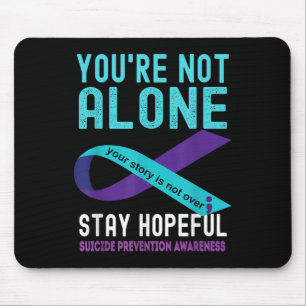 Tapis De Souris Turquoise Purple Ribbon Support Prévention du suic