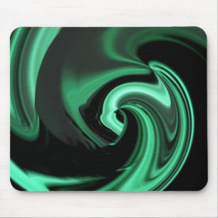 Tapis De Souris Turquoise Vert Coeur Abstrait Mousepad