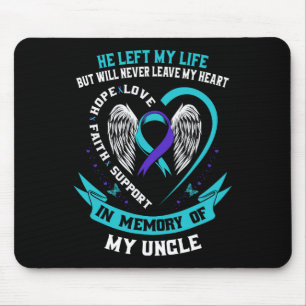 Tapis De Souris Turquoise Violet Suicide Sensibilisation Chemise O