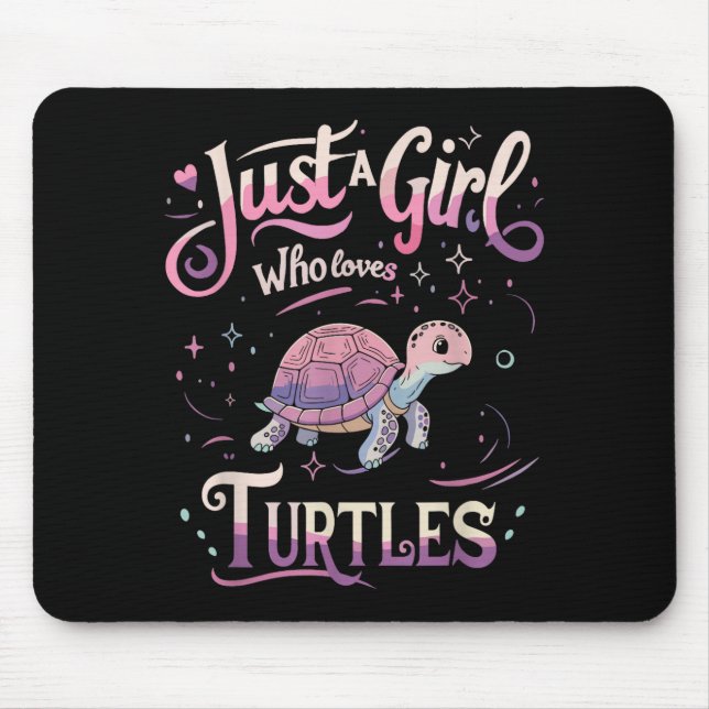 Tapis De Souris Turtle Cute Girl Men Women S  (Devant)