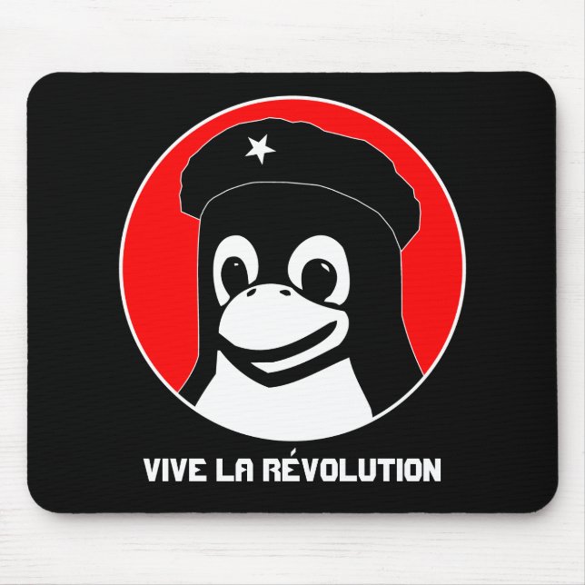 Tapis De Souris Tux Guevara (foncé), La RÃ©volution de Vive (Devant)