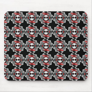 Tapis De Souris TV crâne Ronde multi-mousepad noir