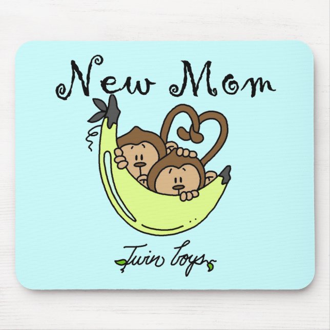 Tapis De Souris Twin Boys New Mom Tshirts et cadeaux (Devant)